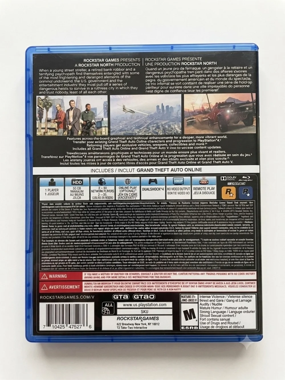 Sony PS4 Grand Theft Auto V (Blue) PlayStation 4 Game